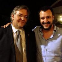 Raffaele Volpi mit dem Parteisekretär der Lega Nord Matteo Salvini