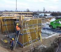 Baustelle Schnöggersburg Brückenpfeiler