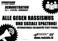 Plakat: Alle gegen Rassismus und soziale Spaltung