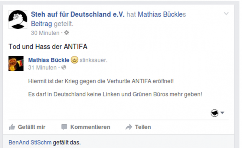 Bückle: Krieg gegen Antifa