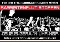 Flyer Aufruf zur Demonstration am 05.12.2015 in Gera