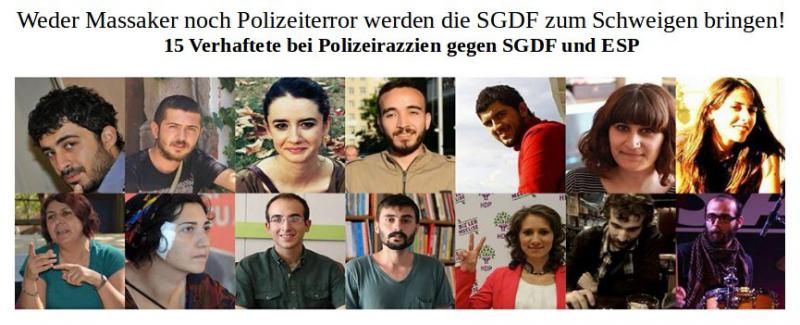 15 Verhaftete bei Polizeirazzien gegen SGDF und ESP