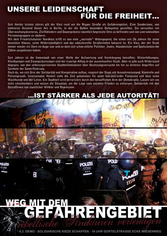 Weg mit dem Gefahrengebiet