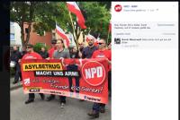 von der Facebook-Seite der NPD NRW: REP-Demo-Ordner „Erik“ (2. Reihe rechts, mit Fahne) am 4. Juni 2016 auf dem neonazistischen TDDZ-Aufmarsch in Dortmund