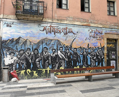 Antifaschistisches Murales im Baskenland