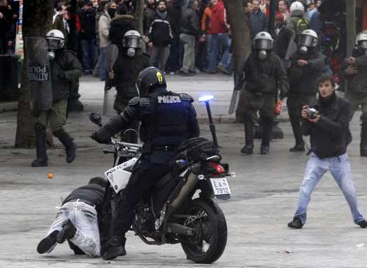 Demokratisches Rammen von Demonstrant