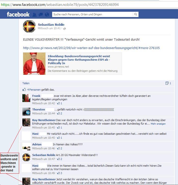 Auch hier kommentierte Nerstheimer © Screenshot von Facebook