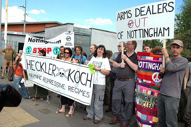 Protest outside of the company HQ in Nottingham UK