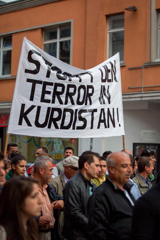 Demonstrationszug in der Bleichstraße.