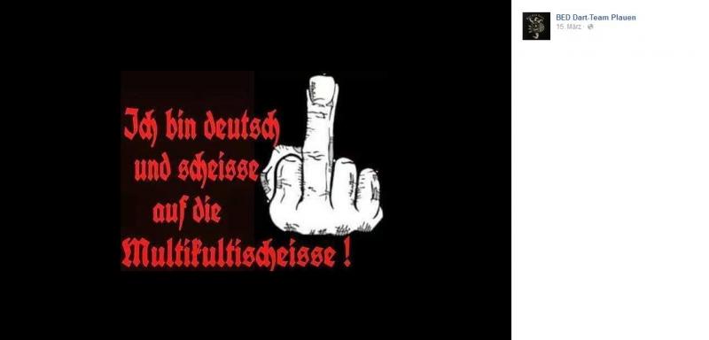 Nazipropaganda bei Facebook: Das Dart-Team "Blue Eyed Devils".