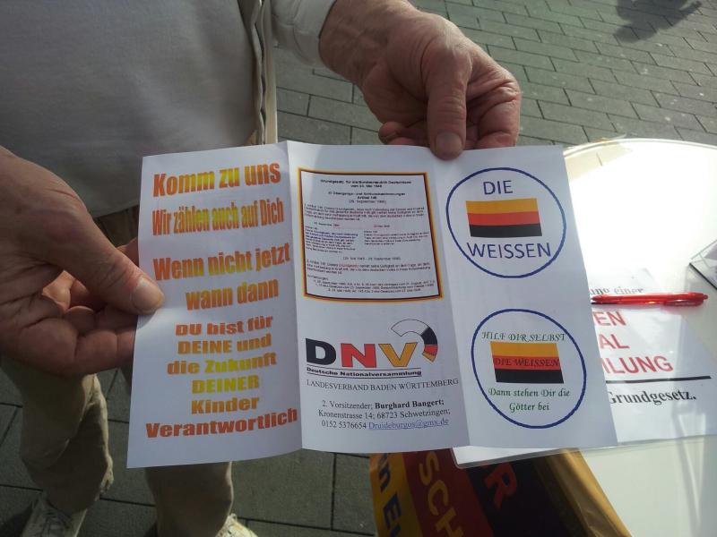 Flyer der "Partei" die Weissen im Juni 2014