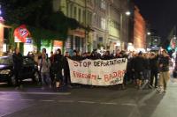 Sponti in Berlin gegen die Asylpolitik und Räumung der CuvryBrache - Foto: neukoellnbild