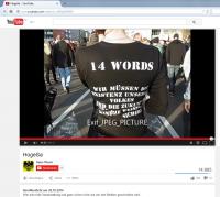 Nazi Symbole bei HoGeSa (Hooligans gegen Salafisten) Randale-Demo in Köln, 26.10.14, 14 Words