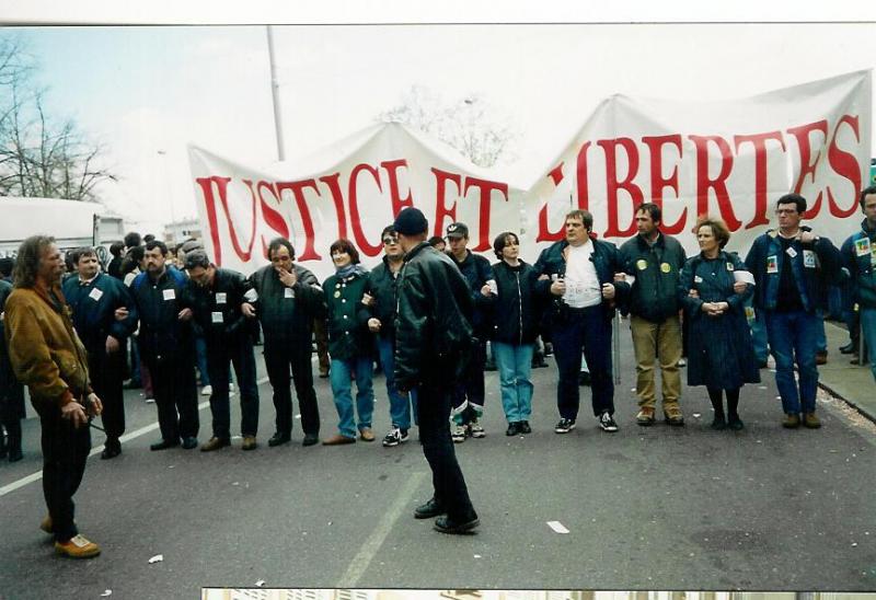 29. März 1997 Strassbourg III Demonstration gegen den FN (Foto: Antifa, die kleinen Strolche)