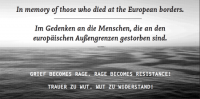 In memory of those who died at the European borders