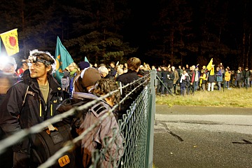 People at the fence