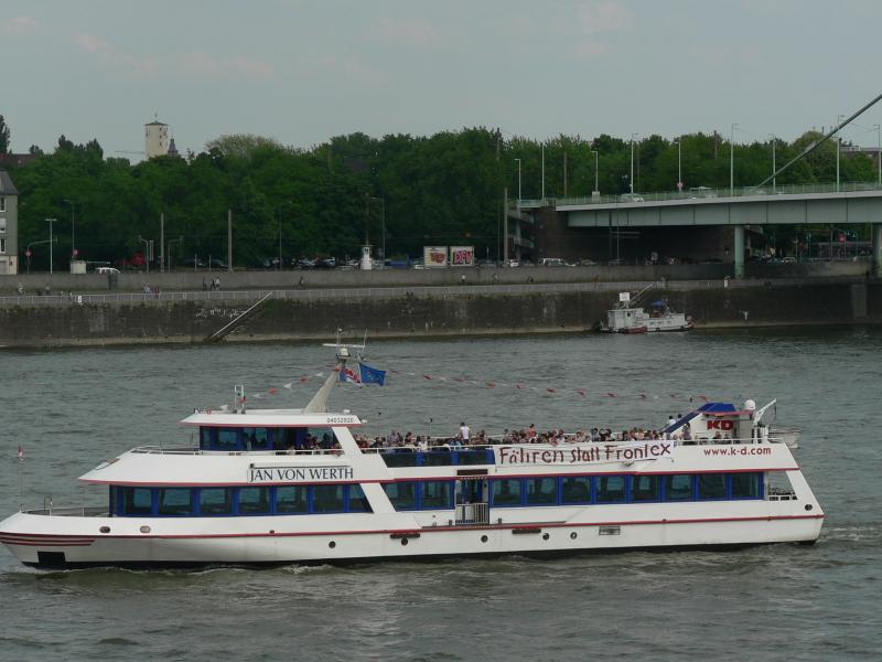 Fähren statt Frontex - Aktion auf dem Rhein