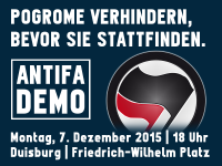 Antifa-Demo am 7. Dezember 2015 in Duisburg
