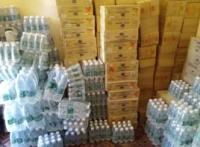 Water and food distributed to the returnees from the neighbouring countries