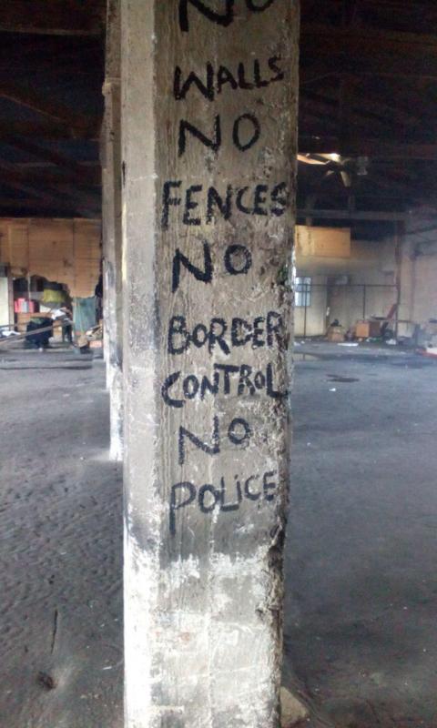 In the baracks: No walls, no fences...