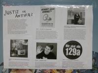 Wandzeitung über die Verfolgung von Antifaschist*innen