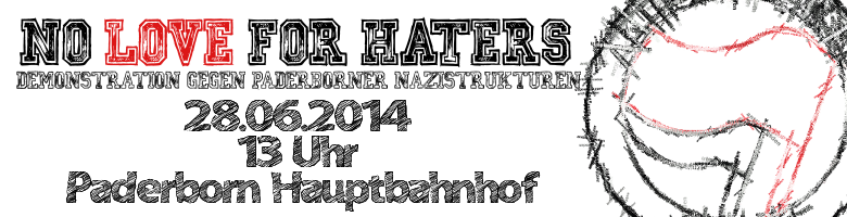No love for haters Demonstration Logo