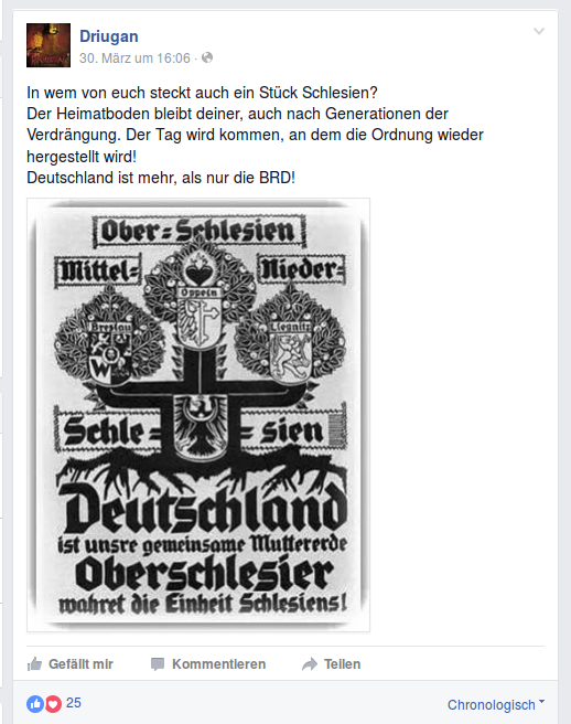 Screenshot von „Driugans“ Facebook-Seite