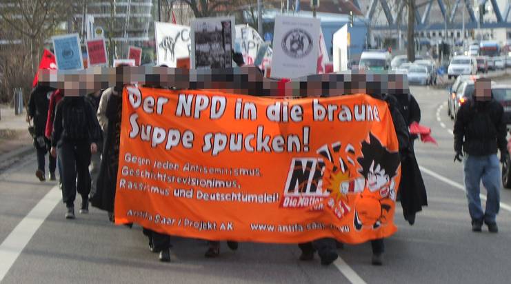 Antifaschistische Demonstration in Saarbrücken