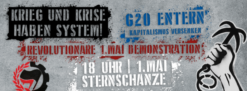 Flyer zur 1. Mai Demo in Hamburg