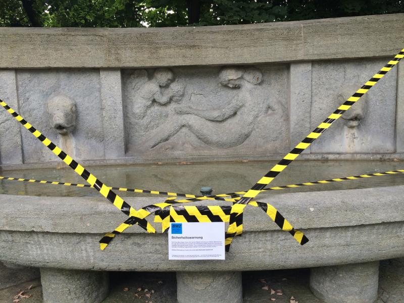 Brunnen in Zürich abgesperrt