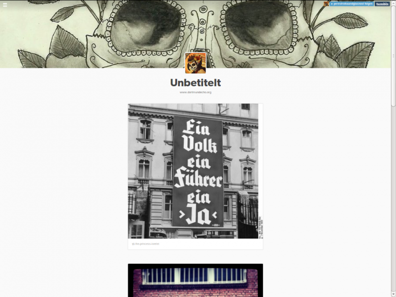 Screenshot von "perestroikaandglasnost.tumblr.com" zur Kundgebung der "Die Rechte" am 23.08.2014 - I