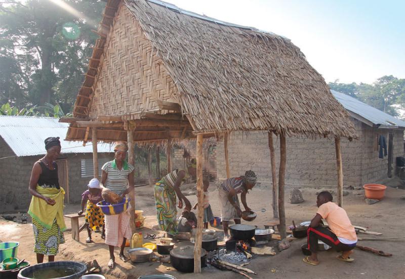 Vonema, ein Dorf im Lofa County, wo Ebola erstmals die Grenze von Guinea nach Liberia überschritten hat.