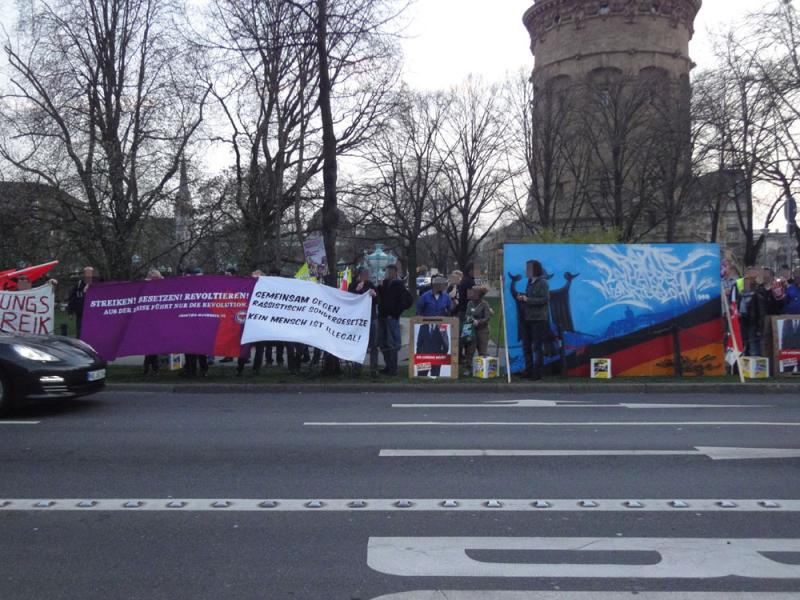 Protest vor dem Rosengarten