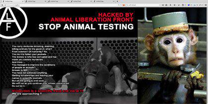 Cyberworld: website eines Vivisektionslabors von der ALF gelöscht und vom Netz genommen (Kanada)