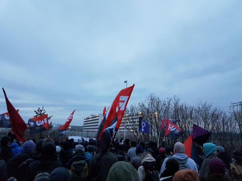 Demonstration an der JVA Chemnitz