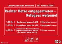 Flyer: Rechter Hetze entgegentreten