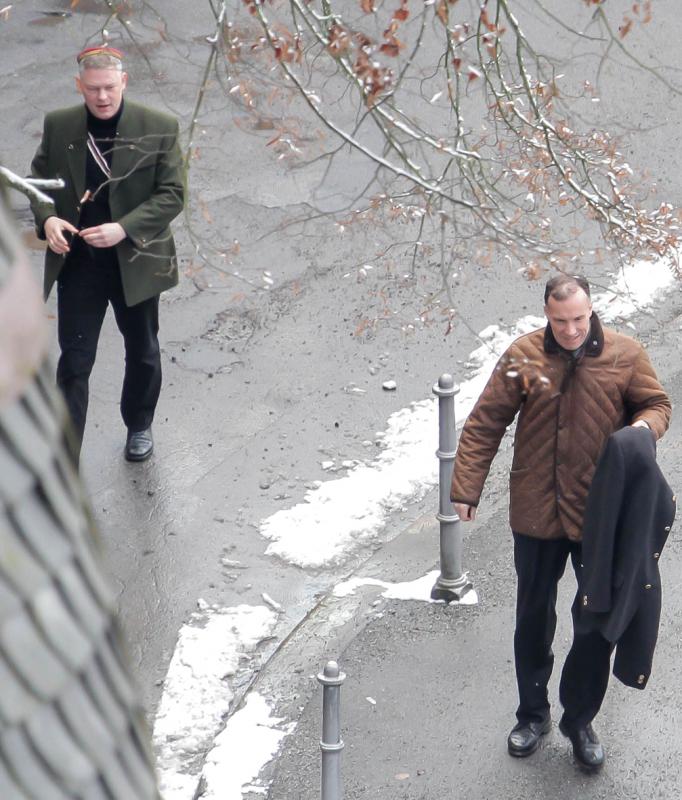 Markus Prien (l.) und Bundesbruder Christian Schaar (r.), Wirtschaftsboss und Neonazi