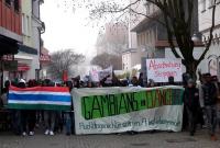 Demonstration am 10.12.2016 in Ravensburg: „Gambians in Danger - Abschiebungen stoppen, Flüchtlingsrechte stärken“