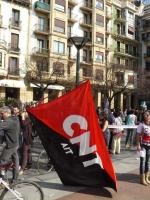 CNT beim Streik im März und auch heute wieder dabei