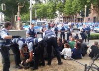 Rabiates Vorgehen der Polizei bei der Auflösung eines Kessels in Mainz