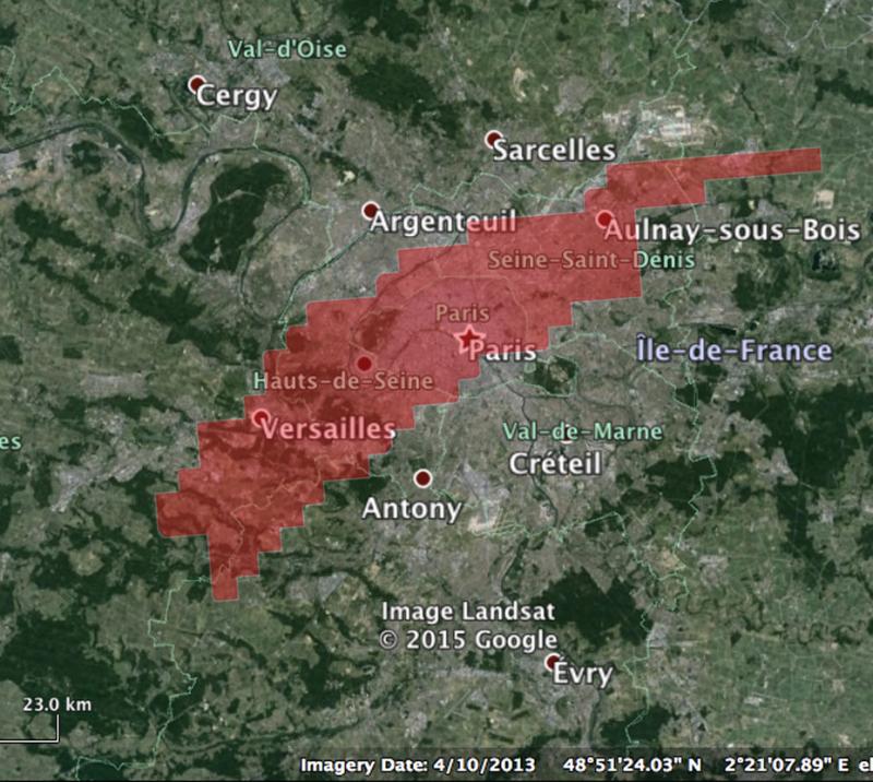 Proposed Adani mine compared to Paris