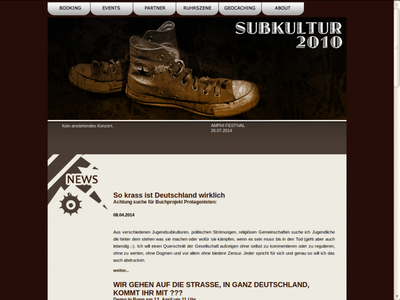 Internet-Site von Melanie Dittmer: Subkultur 2010