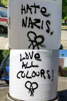 "Hate Nazis" - "Love all clours"