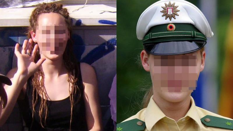 Die Aufnahmen zeigen die verdeckte Ermittlerin "Maria Block": Beim Undercover-Einsatz in der Hamburger linken Szene (links) und als Polizistin im Jahr 2003