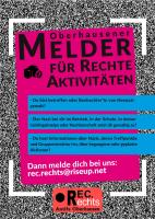 Kampagnengrafik: "REC.Rechts - Meldet Rechte Aktivitäten!"