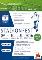 Plakat zum Stadionfest des »SC Union Berlin 06«