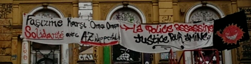 Faşizme Karşı Omuz Omuza! Solidarite avec AZ-Wuppertal La police assassine Justice pour Amine 