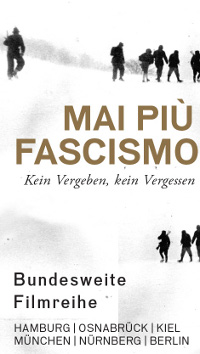 Antifa Demo zur Kampagne: Mai piu fa­scis­mo!