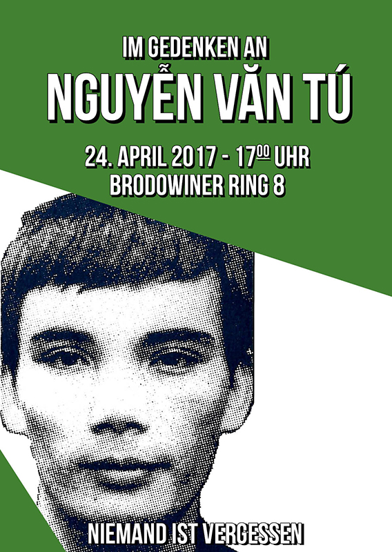 In Gedenken an Nguyễn Văn Tú Flyer