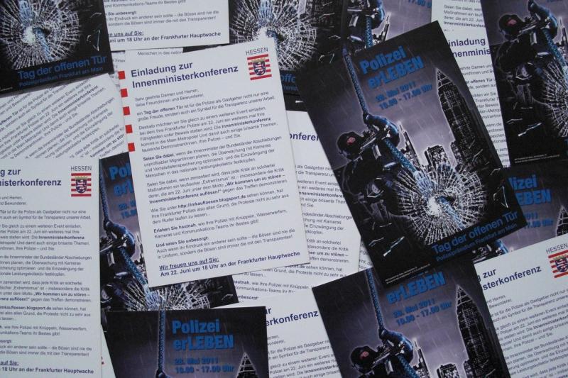 Fakeflyer der Polizei gegen die Innenminsterkonferenz